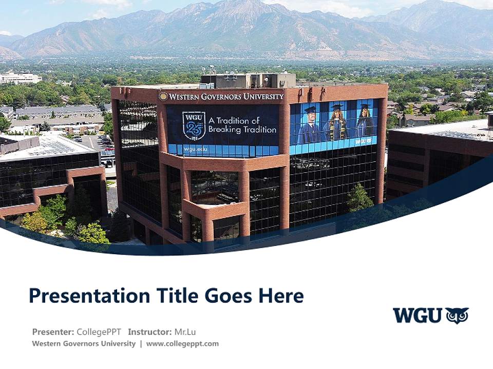Western Governors University Course/Courseware Creation PPT Template4:3 ratio PPT effect preview image5