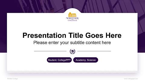 Whittier College National Scholarship Defense PPT Template