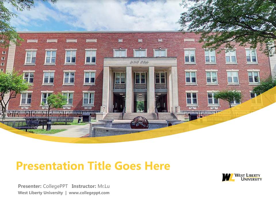 West Liberty University Course/Courseware Creation PPT Template4:3 ratio PPT effect preview image5