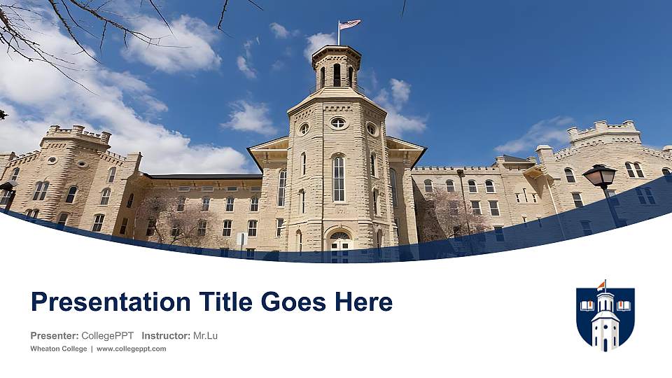 Wheaton College Course/Courseware Creation PPT Template16:9 ratio PPT effect preview image