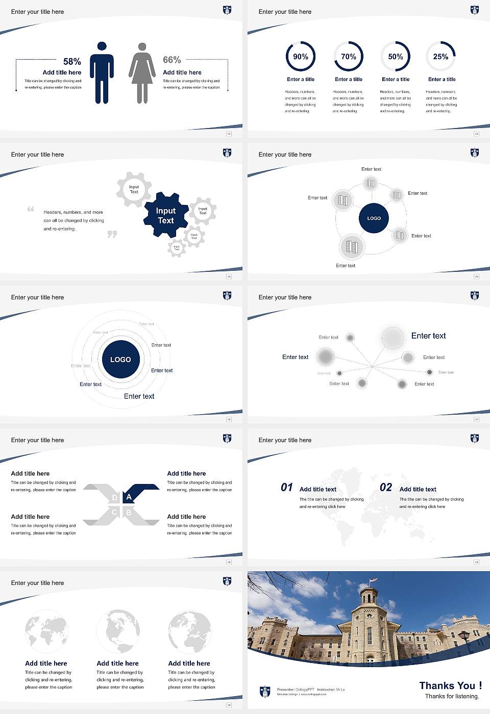 Wheaton College Course/Courseware Creation PPT Template16:9 ratio PPT effect preview image4