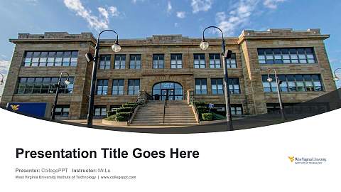 West Virginia University Institute of Technology Course/Courseware Creation PPT Template