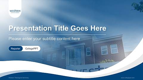Western Theological Seminary Lecture Sharing and Networking Event PPT Template