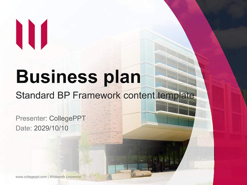 Whitworth University Competition/Entrepreneurship Contest PPT Template4:3 ratio PPT effect preview image9