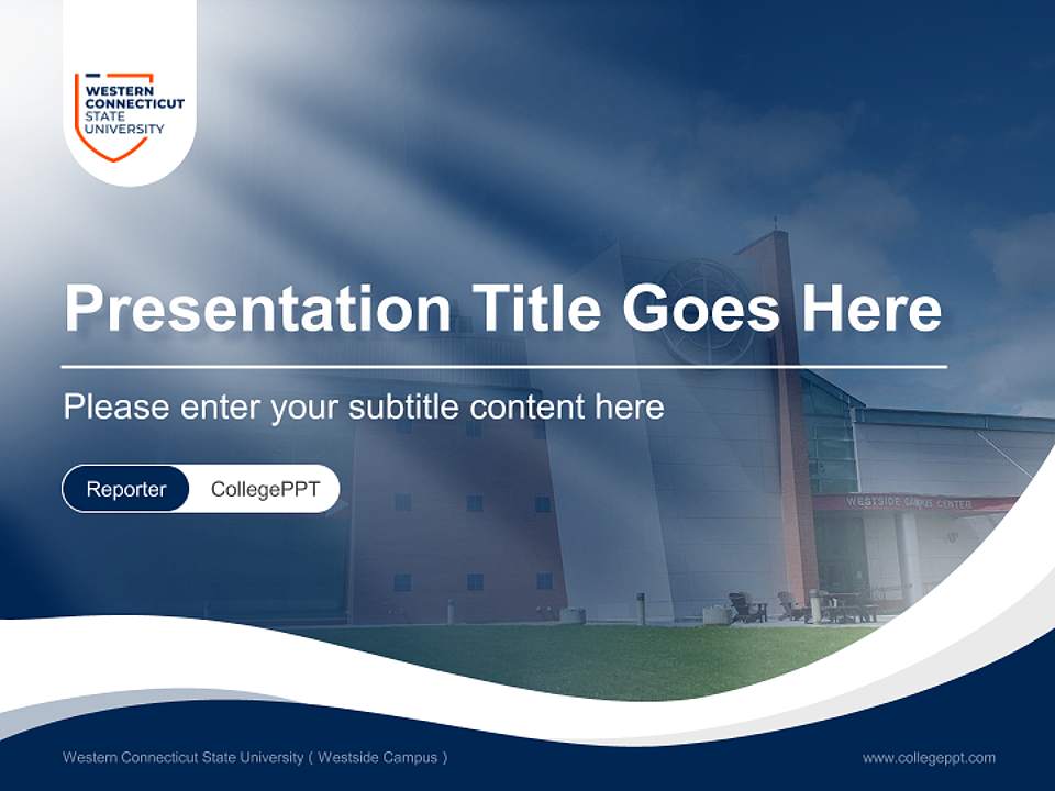 Western Connecticut State University（Westside Campus） Lecture Sharing and Networking Event PPT Template4:3 ratio PPT effect preview image4