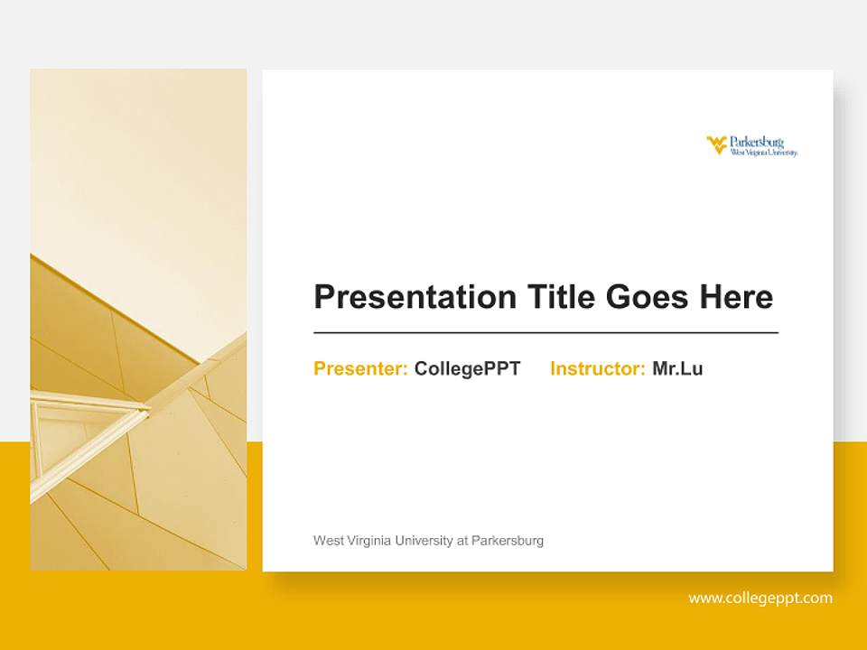 West Virginia University at Parkersburg General Purpose PPT Template4:3 ratio PPT effect preview image6