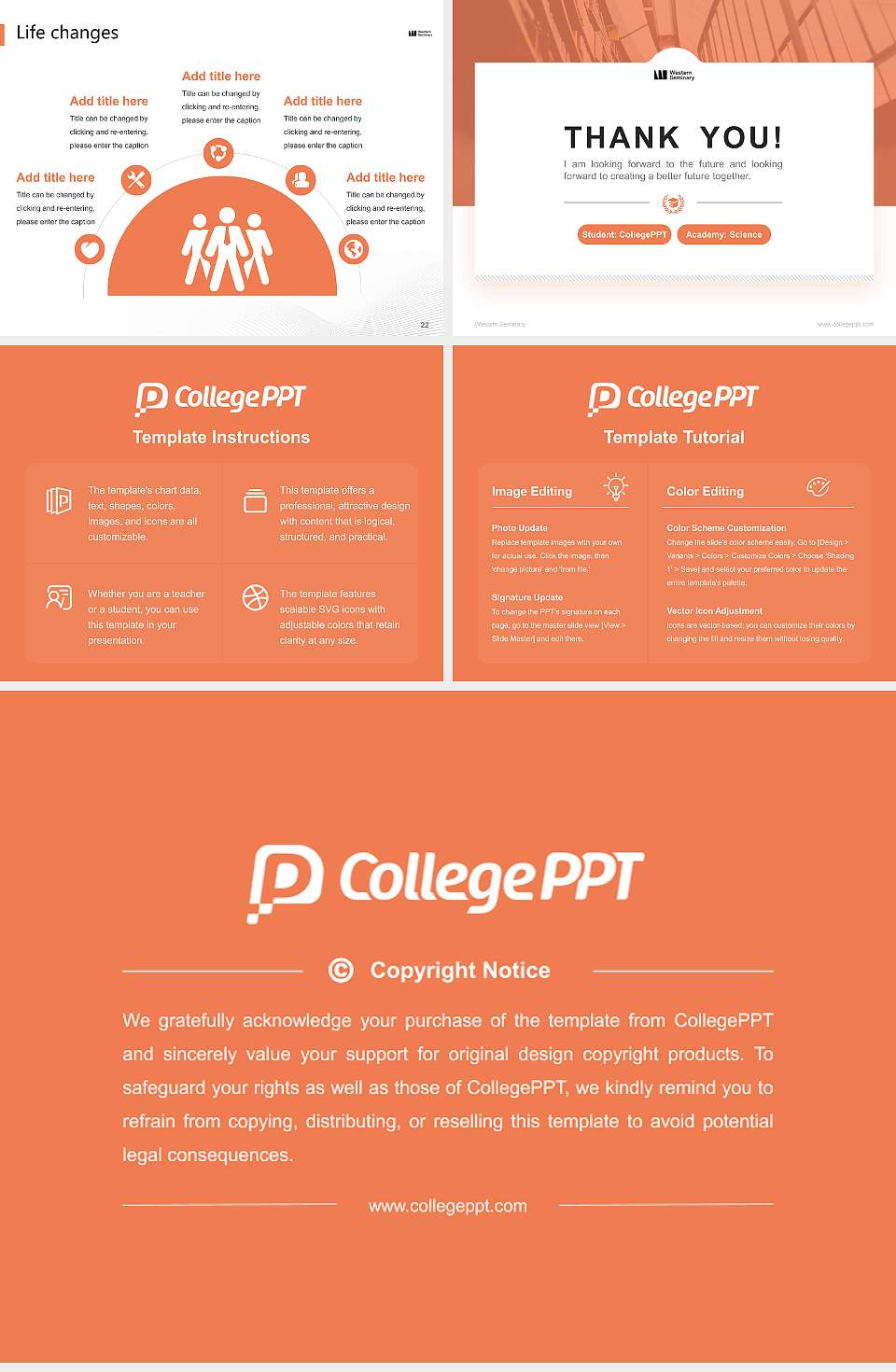 Western Seminary National Scholarship Defense PPT Template4:3 ratio PPT effect preview image4