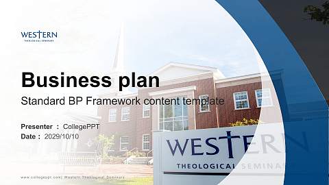 Western Theological Seminary Competition/Entrepreneurship Contest PPT Template