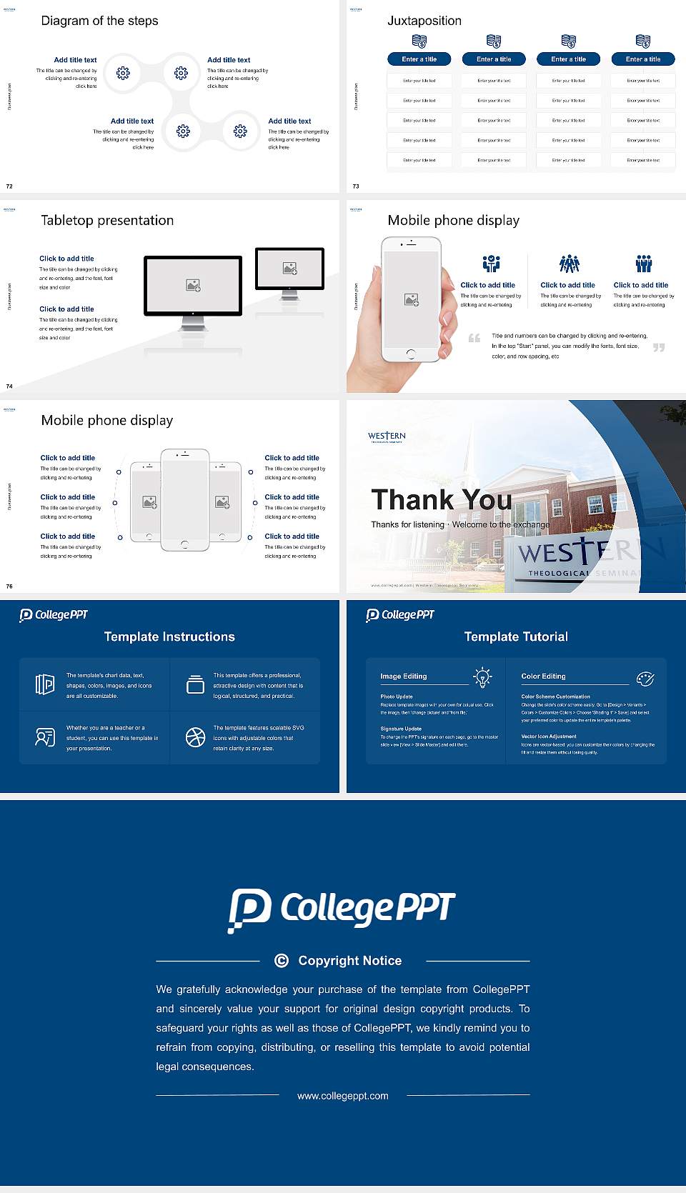 Western Theological Seminary Competition/Entrepreneurship Contest PPT Template16:9 ratio PPT effect preview image9