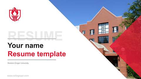 Western Oregon University Resume PPT Template