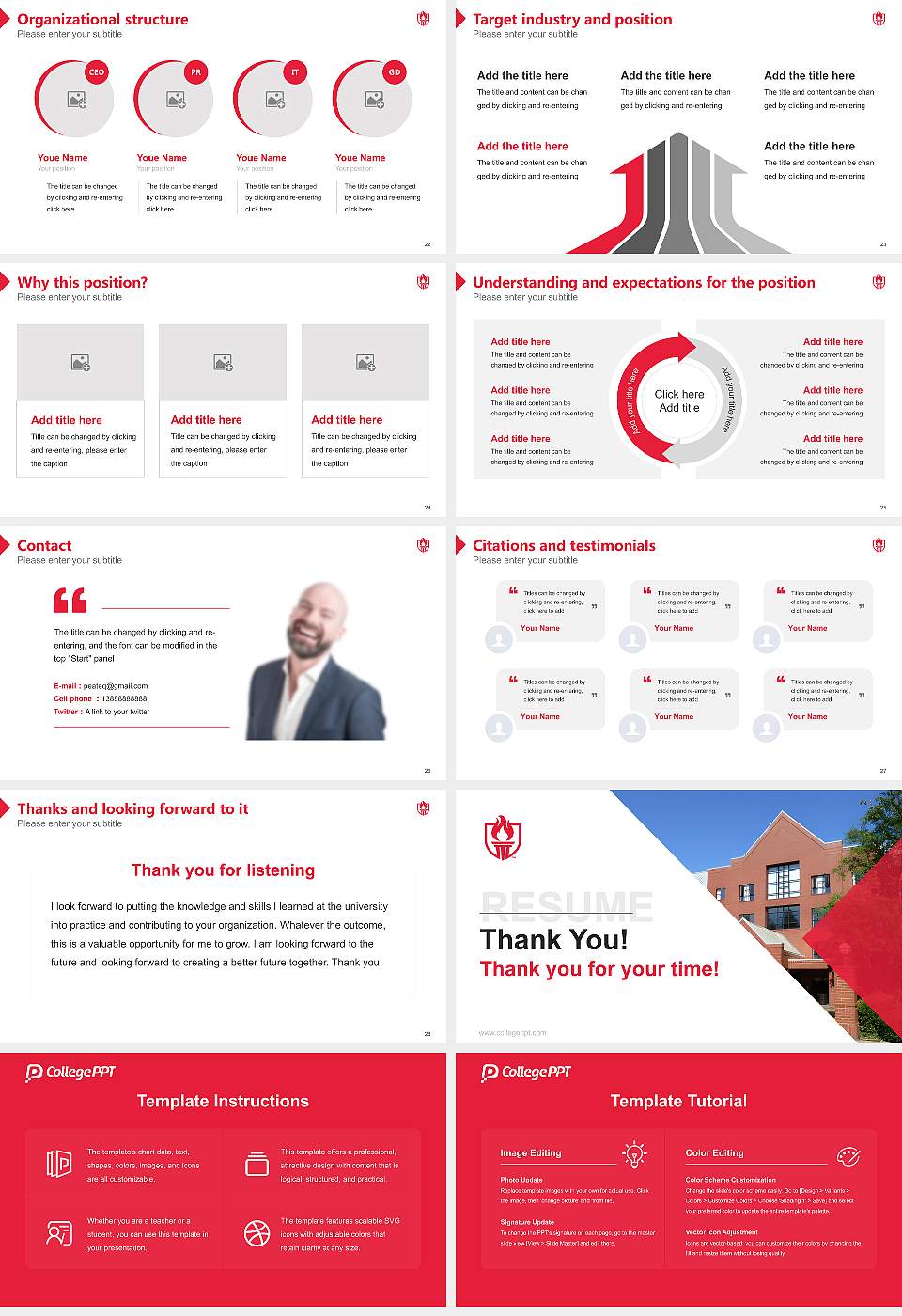 Western Oregon University Resume PPT Template16:9 ratio PPT effect preview image4