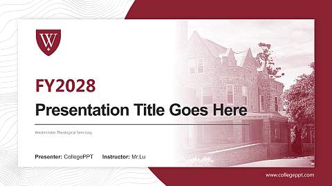 Westminster Theological Seminary Academic Presentation/Research Findings Report PPT Template