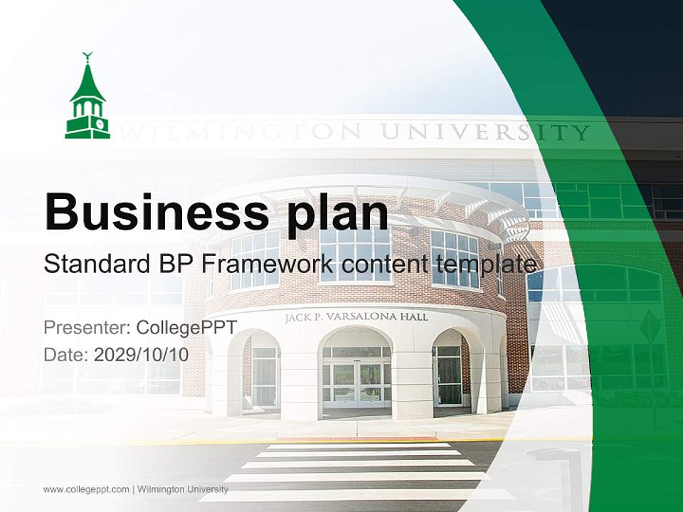 Wilmington University Competition/Entrepreneurship Contest PPT Template4:3 ratio PPT effect preview image9
