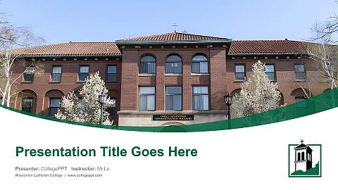 Wisconsin Lutheran College Course/Courseware Creation PPT Template