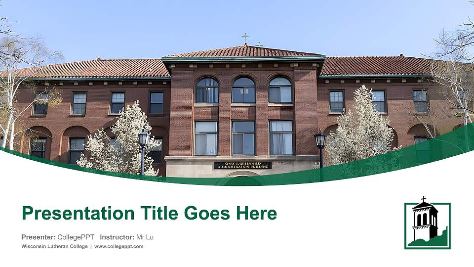 Wisconsin Lutheran College Course/Courseware Creation PPT Template16:9 ratio PPT effect preview image