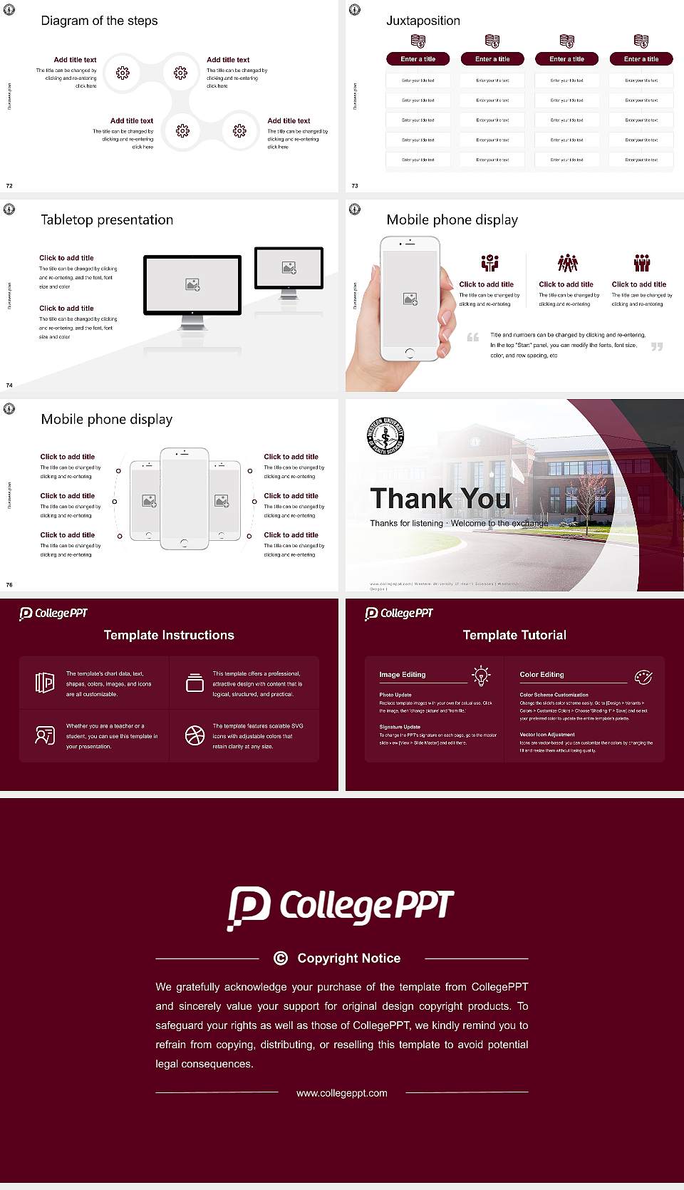Western University of Health Sciences（WesternU-Oregon） Competition/Entrepreneurship Contest PPT Template16:9 ratio PPT effect preview image9