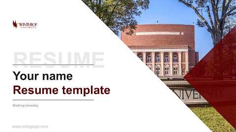 Winthrop University Resume PPT Template