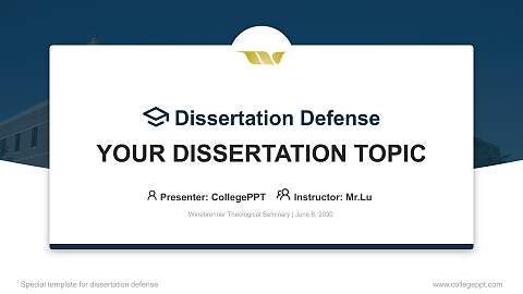 Winebrenner Theological Seminary Graduation Thesis Defense PPT Template