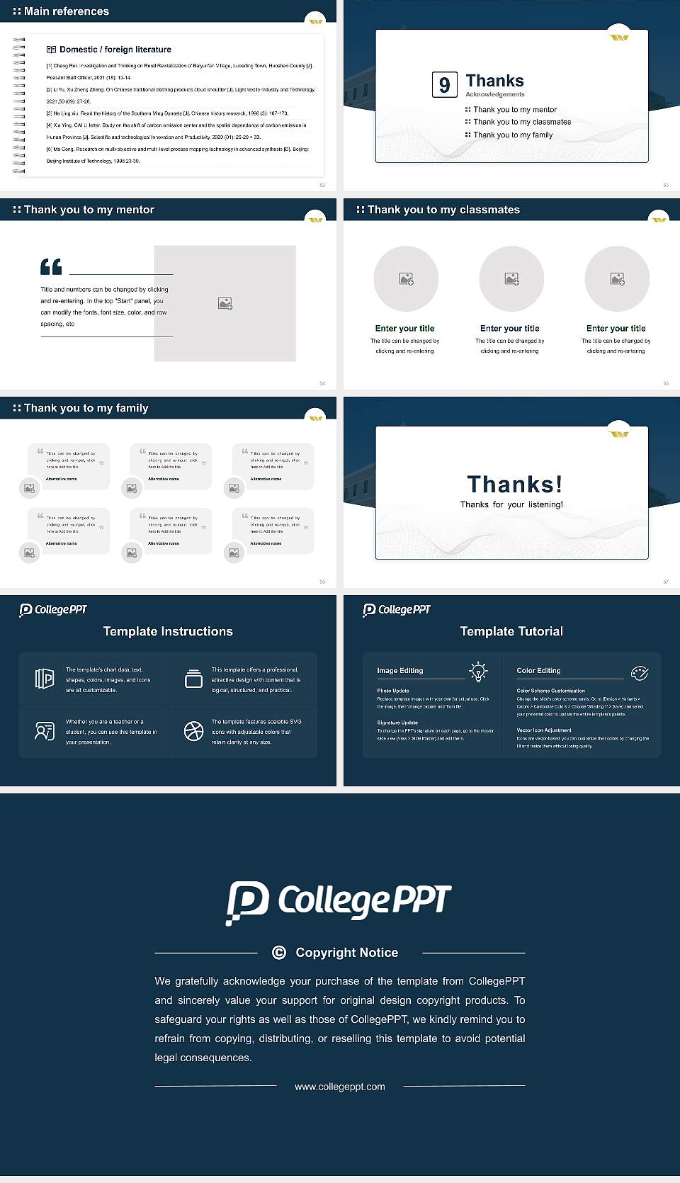 Winebrenner Theological Seminary Graduation Thesis Defense PPT Template16:9 ratio PPT effect preview image7