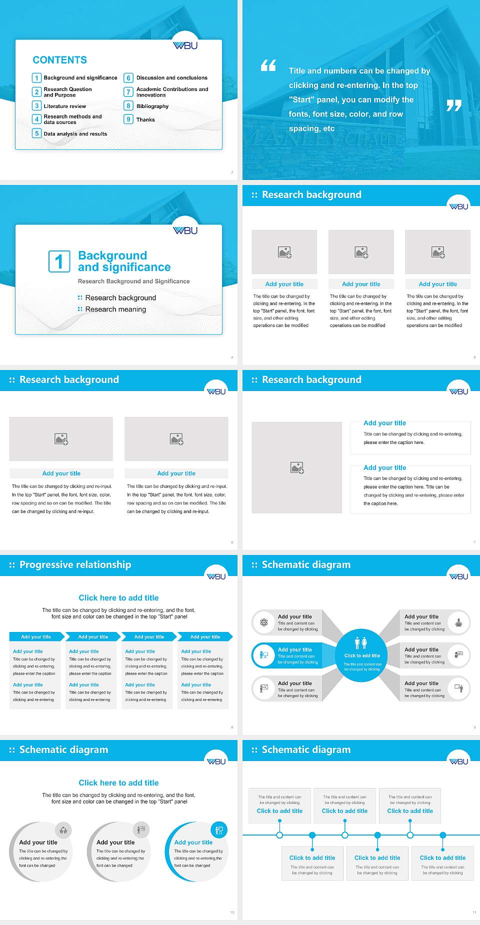Williams Baptist University Graduation Thesis Defense PPT Template4:3 ratio PPT effect preview image2