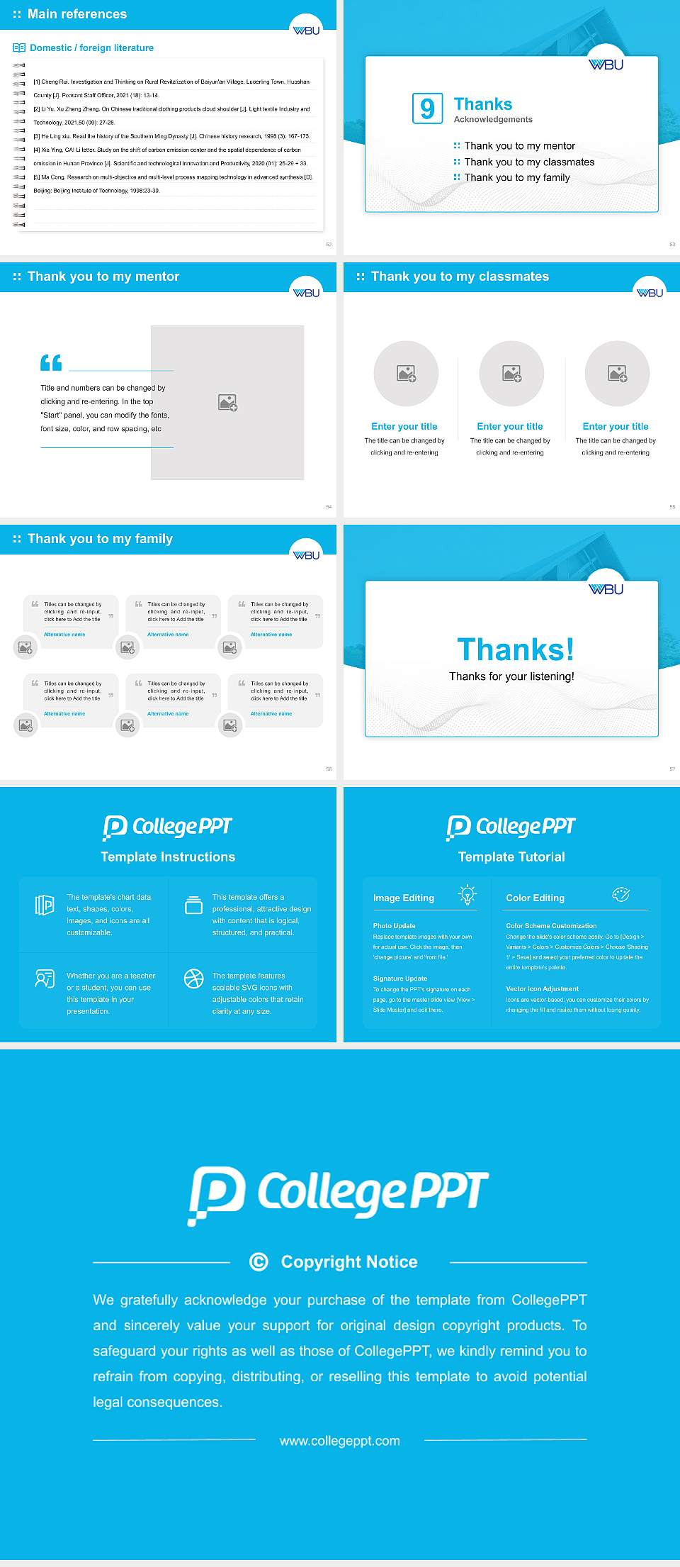 Williams Baptist University Graduation Thesis Defense PPT Template4:3 ratio PPT effect preview image7