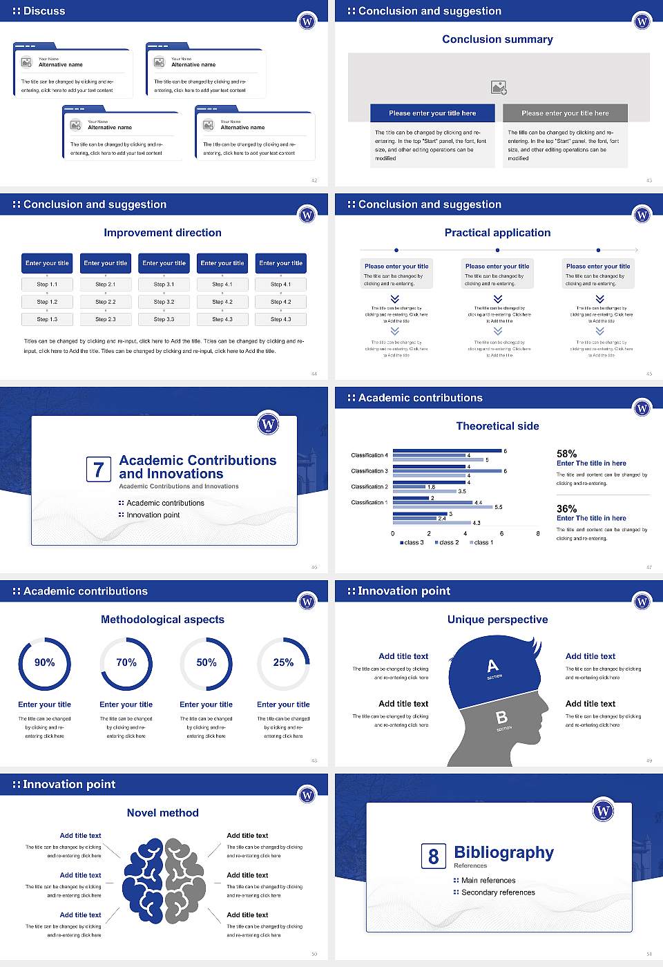 Wilson College Graduation Thesis Defense PPT Template16:9 ratio PPT effect preview image6