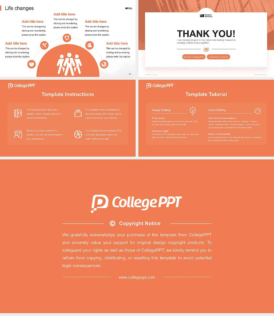 Western Seminary National Scholarship Defense PPT Template16:9 ratio PPT effect preview image4