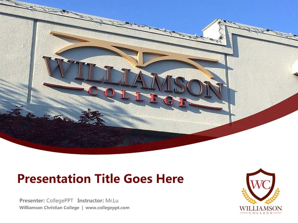 Williamson Christian College Course/Courseware Creation PPT Template4:3 ratio PPT effect preview image5