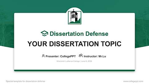 Wisconsin Lutheran College Graduation Thesis Defense PPT Template