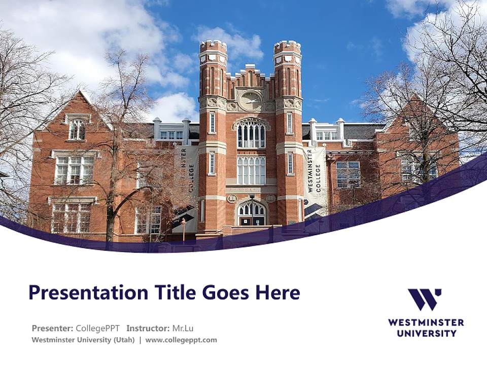 Westminster University (Utah) Course/Courseware Creation PPT Template4:3 ratio PPT effect preview image5