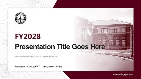 Western University of Health Sciences（WesternU-Oregon） Academic Presentation/Research Findings Report PPT Template