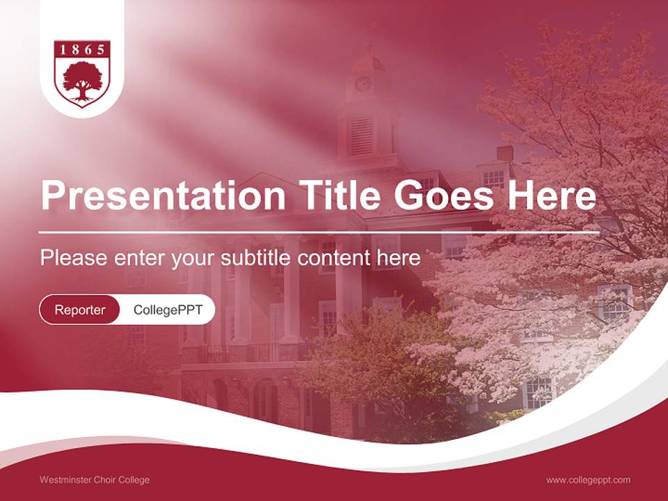 Westminster Choir College Lecture Sharing and Networking Event PPT Template4:3 ratio PPT effect preview image4