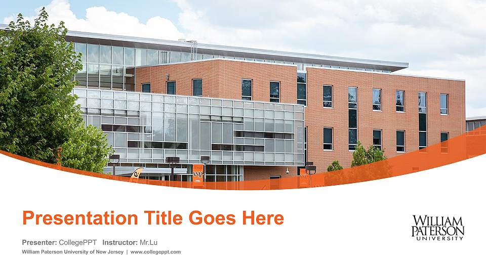 William Paterson University of New Jersey Course/Courseware Creation PPT Template16:9 ratio PPT effect preview image