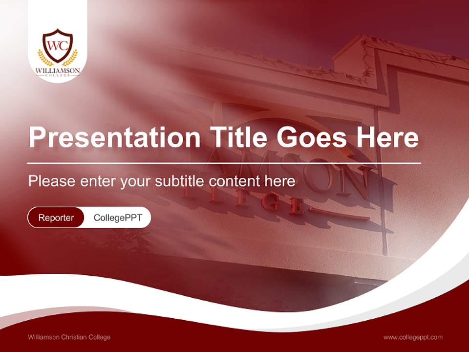 Williamson Christian College Lecture Sharing and Networking Event PPT Template4:3 ratio PPT effect preview image4