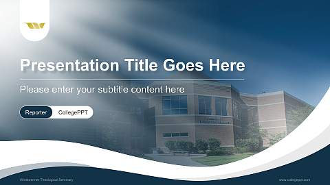 Winebrenner Theological Seminary Lecture Sharing and Networking Event PPT Template