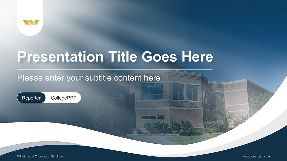 Winebrenner Theological Seminary Lecture Sharing and Networking Event PPT Template16:9 ratio PPT effect preview image