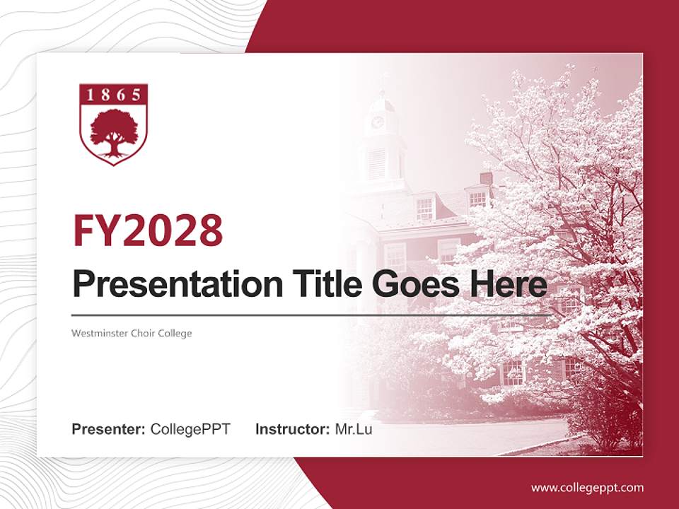 Westminster Choir College Academic Presentation/Research Findings Report PPT Template4:3 ratio PPT effect preview image5