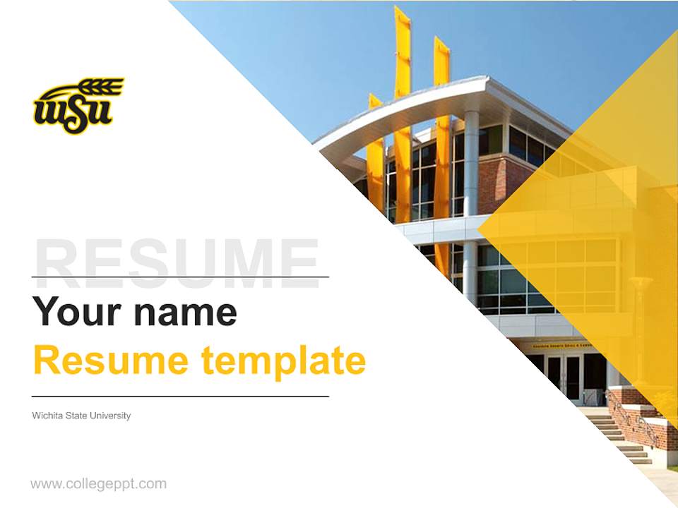 Wichita State University Resume PPT Template4:3 ratio PPT effect preview image5