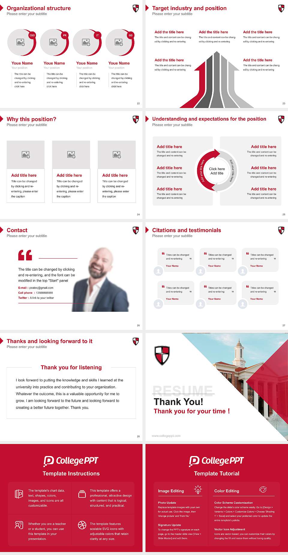William Carey University Resume PPT Template4:3 ratio PPT effect preview image4