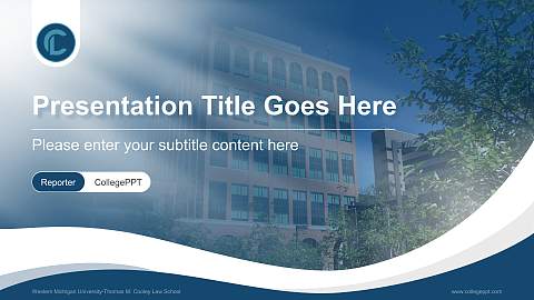 Western Michigan University-Thomas M. Cooley Law School Lecture Sharing and Networking Event PPT Template