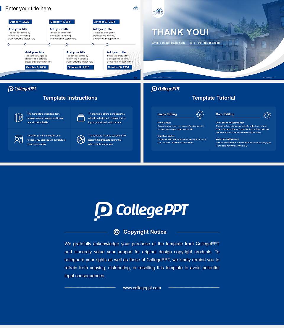 Western Washington University Lecture Sharing and Networking Event PPT Template16:9 ratio PPT effect preview image4