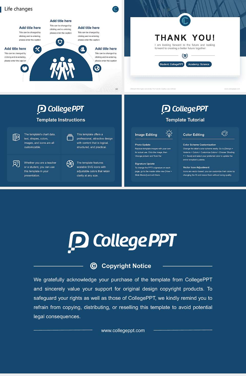 Western Michigan University-Thomas M. Cooley Law School National Scholarship Defense PPT Template4:3 ratio PPT effect preview image4