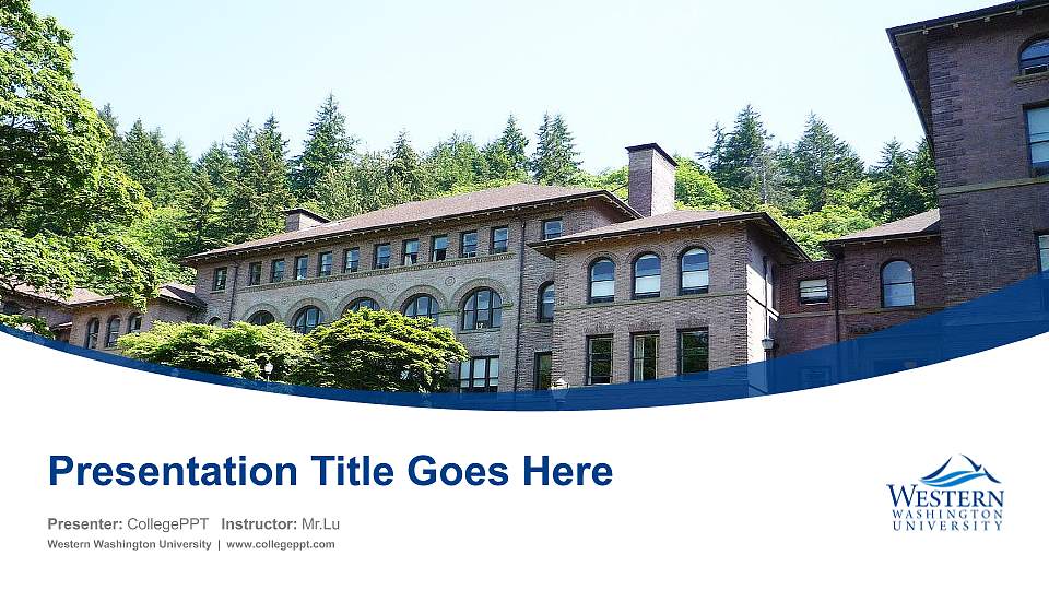 Western Washington University Course/Courseware Creation PPT Template16:9 ratio PPT effect preview image