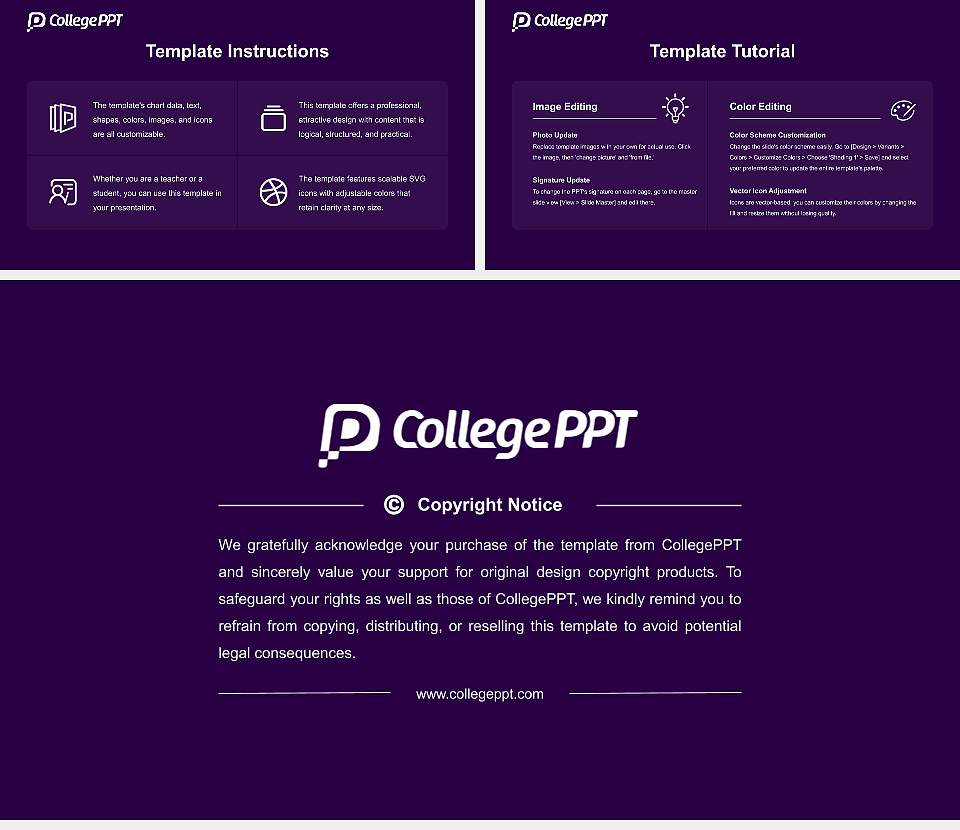 Whittier College Course/Courseware Creation PPT Template16:9 ratio PPT effect preview image5