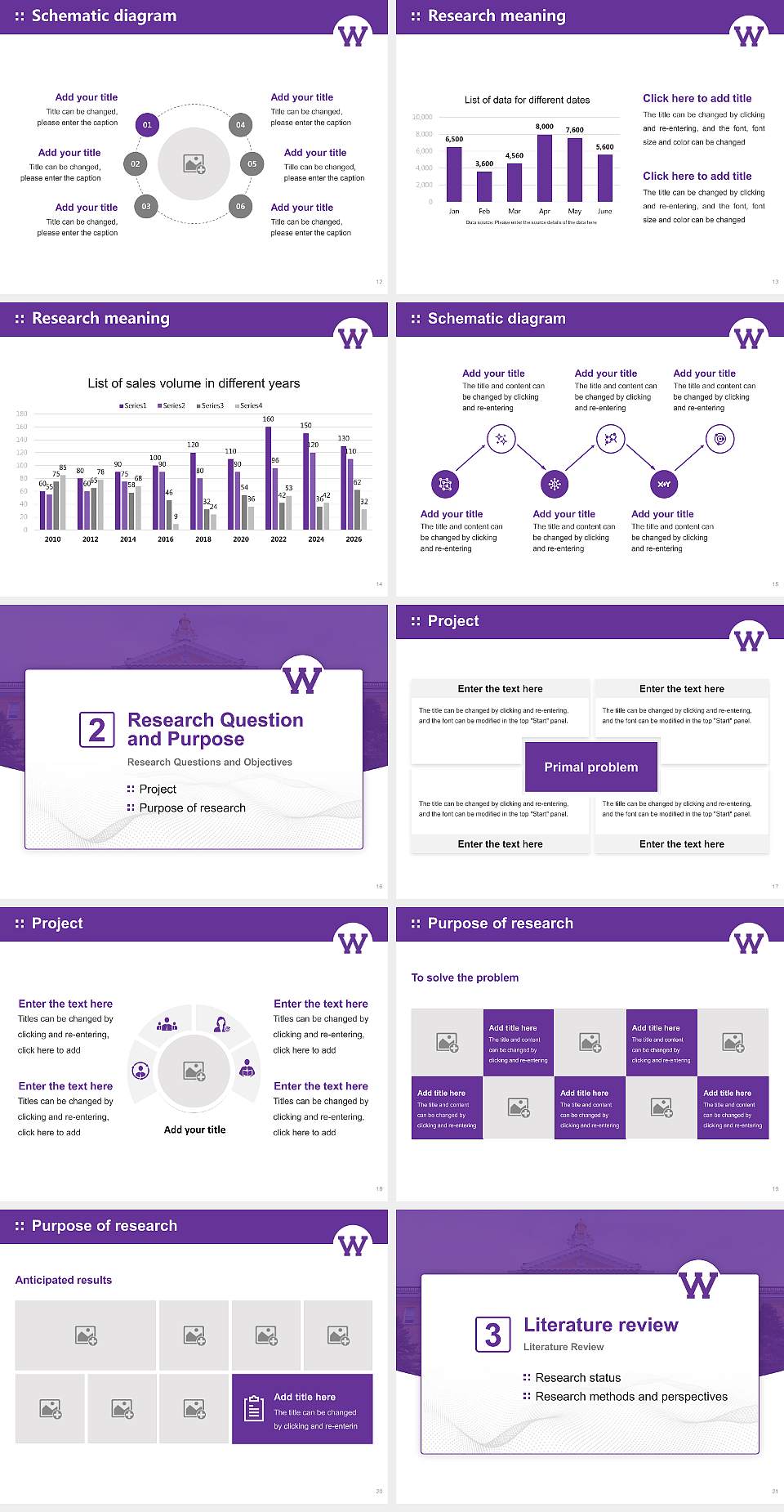 Western Illinois University Graduation Thesis Defense PPT Template4:3 ratio PPT effect preview image3