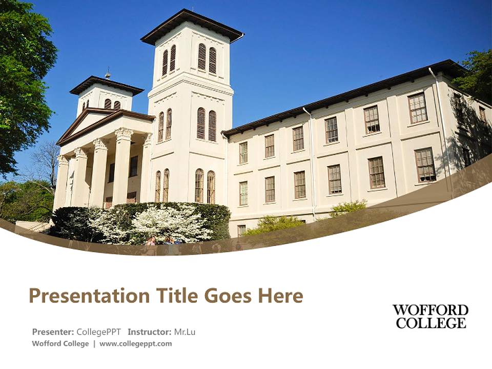 Wofford College Course/Courseware Creation PPT Template4:3 ratio PPT effect preview image5