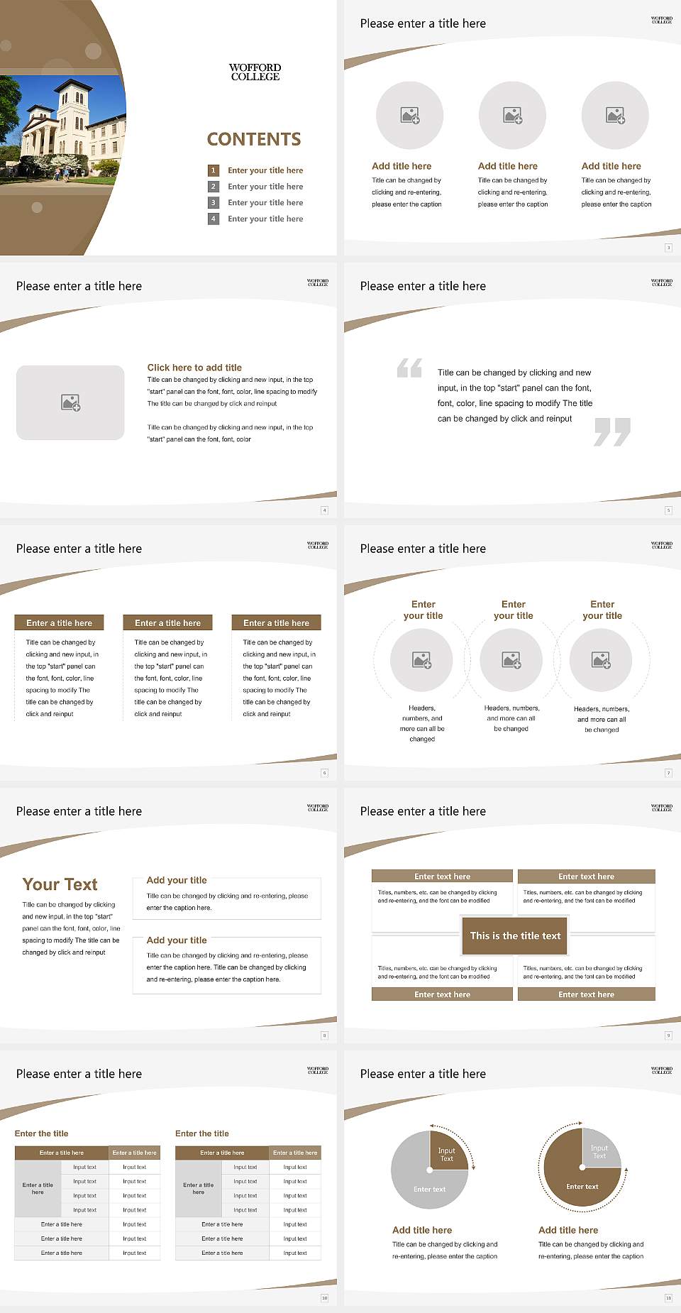 Wofford College Course/Courseware Creation PPT Template4:3 ratio PPT effect preview image2