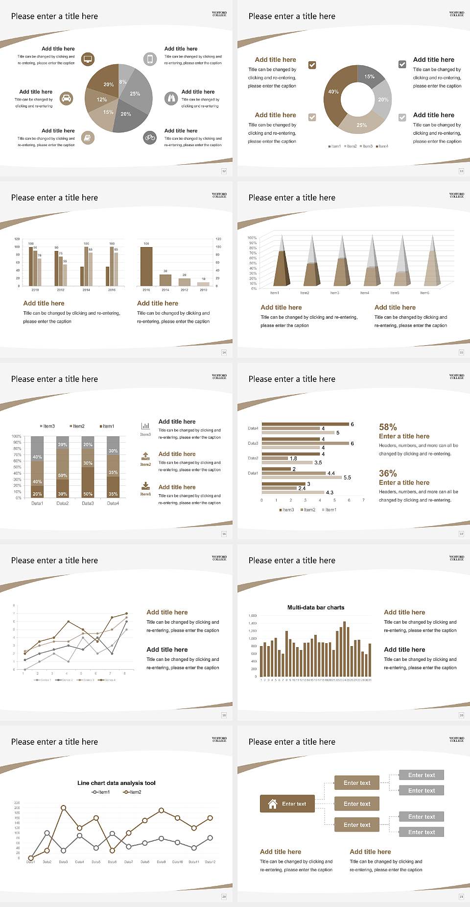 Wofford College Course/Courseware Creation PPT Template4:3 ratio PPT effect preview image3