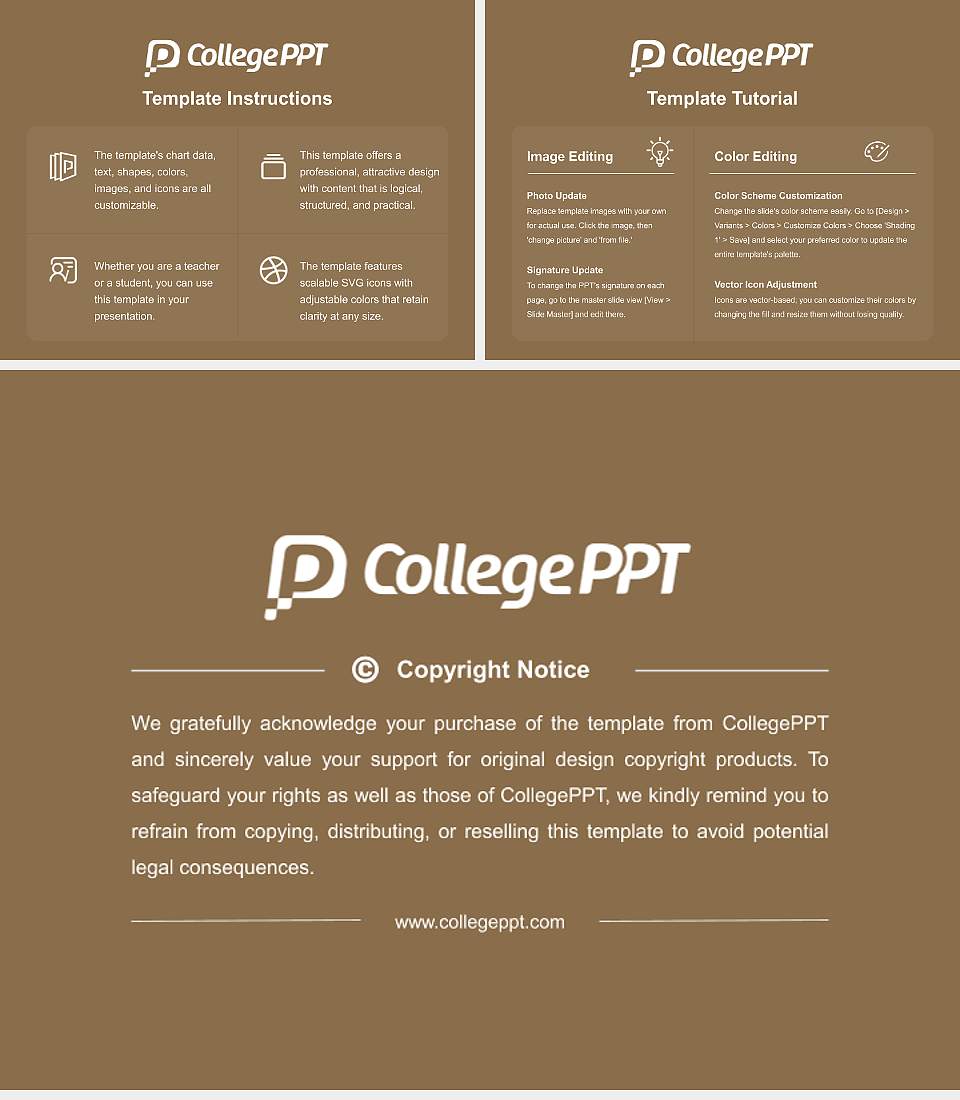 Wofford College Course/Courseware Creation PPT Template4:3 ratio PPT effect preview image5