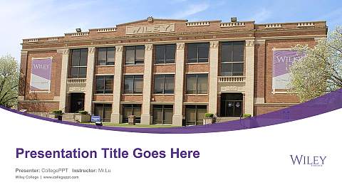 Wiley College Course/Courseware Creation PPT Template